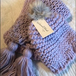 Lavender hat and scarf set